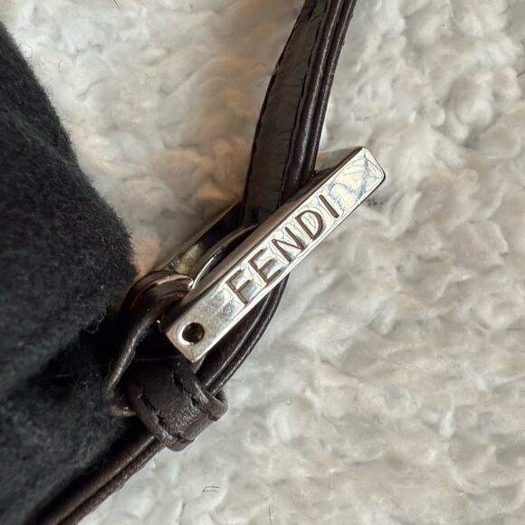 FENDI Baguette Black Cashmere Shoulder Bag Y2K Handbag Crossbody - Picture 4 of 8